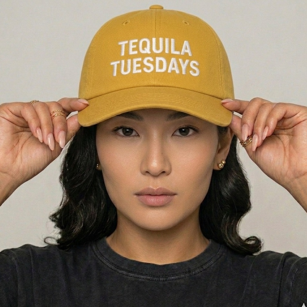 Tequila Tuesdays Hat Yellow Embroidered Baseball Cap Trendy Going Out Brunch